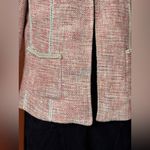Tahari ASL Metallic Boucle Jacket Light Pink Size 12 Photo 3