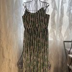 XOXO L tropical Green and White Striped Maxi Romper Photo 4