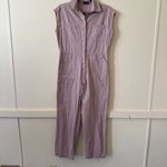 Miou Muse Button Front cotton Utility Jumpsuit SZ M Pink Size M Photo 1