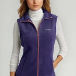 Columbia Women's Benton Springs Fleece Vest Size L Deep Purple Full Zip 0402 Photo 0