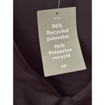 H&M Divided Blouse Top Long Sleeve V Neck Ruched Tie Front Brown Medium Photo 3