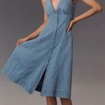 Reformation Anthropologie Sebastien Denim Midi Dress - Size 6 Photo 0