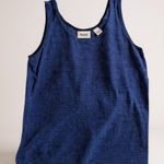 Chico's Travelers Tank Top Women's Size 2/L Blue Ribbed Sleeveless Casual Photo 0