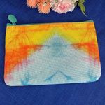 Ipsy  Yellow, Orange, Blue Tie Dye Glam Makeup Bag Cosmetic Bag Only, Top Zip. Photo 0