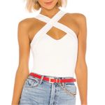 superdown Gene Cross Front Criss Cross White Bodysuit size SMALL New Photo 0