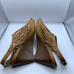 Ecco  Wedges Sandals Woven Brown Open Peep Toe size 41 Photo 5