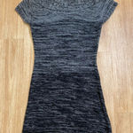 LEI Charcoal and Black Cowl Neck sweater Dress Gray Size M Photo 0