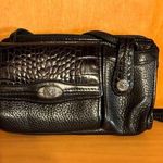 Brighton VTG Black Pebbled Leather Clutch Wallet Crossbody Bag Purse Photo 0