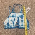 frankie's bikinis Marley blue & white tie-dye bathing suit top size XS NWT Photo 6