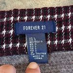 Forever 21  Maroon Crimson Burgundy Cream Plaid A-line Mini Skirt Large Photo 4
