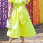 Christopher John Rogers Target Yellow Shimmery Puff Sleeve Volume Dress Size XS Photo 0