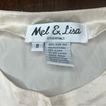 Vintage Mel & Lisa 100% Silk Mother Of Pearl Button Down Long Sleeve Blouse Sz 8 Photo 1