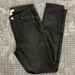 H&M Black Shiny Super Stretch Skinny Pants Jeggings Leggings Size 8 Photo 0