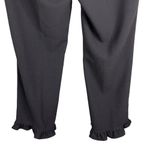 Nanette Lepore Pants Very Black 10 Ruffle Hem Ankle New Photo 3