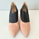 Nine West Ankle Boots Women’s Size 10 Black Pink Suede Leather Heels Pointed Toe Photo 4