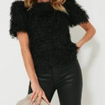 Tuckernuck Hyacinth House  BLACK TEXTURED HAZEL BLOUSE NWT XS Photo 0