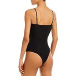 AQUA NWT Black Ribbed Cami V-Neck Bodysuit Size XL Photo 2