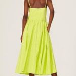 Jason Wu A-line Sleeveless V-neckline Midi Cotton Yellow Dress US 2 Photo 2