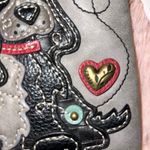 Chala  Gray and Black Dog Design Valentines Crossbody Photo 1