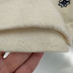 Lucky Brand Beige Cotton Blend Embroidered Crew Neck Pullover Size XL FLAWED Photo 9