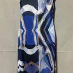 Ming Wang  Abstract Print Pleated Crinkle Dress size XSmall Photo 1