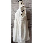 Miss Sparkling White Eyelet Dress Pullover Beach Boho Surplice V Neck Womens XL‎ Photo 2