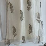 Vijay Singh White Dress With Paisley Print W/ Beading Sequins Light Weight SZ S Photo 6