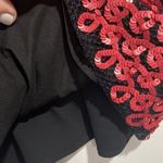 Sachin + Babi  shirt sequins tank top mesh‎ black and red Photo 5