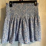 Hurley Dirzy Daze Smocked Skirt NWT Size Medium Mini Floral Blue/White Preppy Photo 1