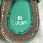 Mint Green Thong Sandals with Metallic Accent Size undefined Photo 2