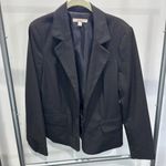 Merona Long Sleeve Blazer Notched Lapel Button Front Closure Tailored Fit Gray L Photo 2