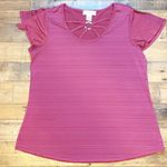 Diana Belle Stretch Top with Cutaway Accent & Metal Detail - Large Photo 1