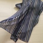 Becca swim women’s blue stripe crochet open leg boho beach pants, size medium Photo 4