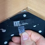 Kut From The Kloth  black polka dot satin button down shirt size S Photo 56