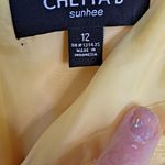 Chetta B  Yellow V Neck Sleeveless Mini Dress Size‎ 12 Photo 6