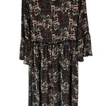 Le lis  Ruffled Floral Long Bell Sleeve Fully Lined Maxi Dress Women's Size L Photo 0