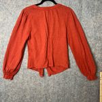 Anthropologie Pilcro by  Woman Size Medium twist-front sweatshirt in rust orange Photo 6