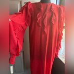 NOS vintage Chez California red ruffle polka dot shift dress, size 12 Photo 3