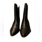 Matisse Caty Snake Pointed Toe Zippered Booties Womens Black 9.5(BROKEN ZIPPER) Photo 2