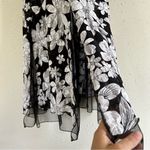 🦋BC Black Cat Fashion Black White Lace Floral Cowl Neck Maxi Dress Small Wedding Photo 5