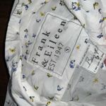 Frank & Eileen Barry button up cotton navy yellow butterfly print casual fall S White Photo 7