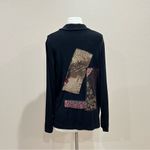 Picadilly Fashions Floral Patchwork Black Blazer Cardigan Size Medium Photo 4