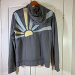 O'Neill  Surf Zip Up Hoodie Womens XL Gray‎ Sun Graphic Embroidered Coastal Photo 3