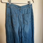 Free People  Mindy Flare Leg High Rise Raw Hem Jeans sz 29 Indigo‎ Blue Photo 4