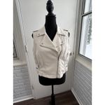 Anthropologie  Faux Leather Cropped Moto Vest Small layered gothic classic boho Photo 1