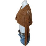 Cider  Brown Open Knit Cropped Sweater MEDIUM Grunge Boxy Oversized NEW Photo 2