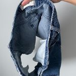 Hollister y2k  Denim Mini Skirt Blue Distressed Low Rise Size Women's 30 Photo 5