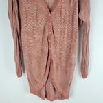 H by Halston Metallic 1/2 Button Up Cardigan Pink Long Sleeve Pink Gold Size S Photo 2
