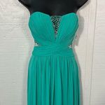 La Femme  Turquoise Strapless Dress Size 0 NWT Photo 4