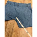 Isaac Mizrahi  100% Cotton Chambray Blue‎ Tailored Bermuda Shorts Women's 4 Photo 8